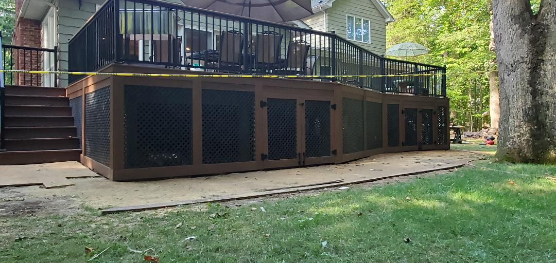 New deck with storage